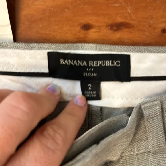 NWT Banana Republic Sloan pant. Size 2. Heather gray. Ankle length. - Picture 3 of 6